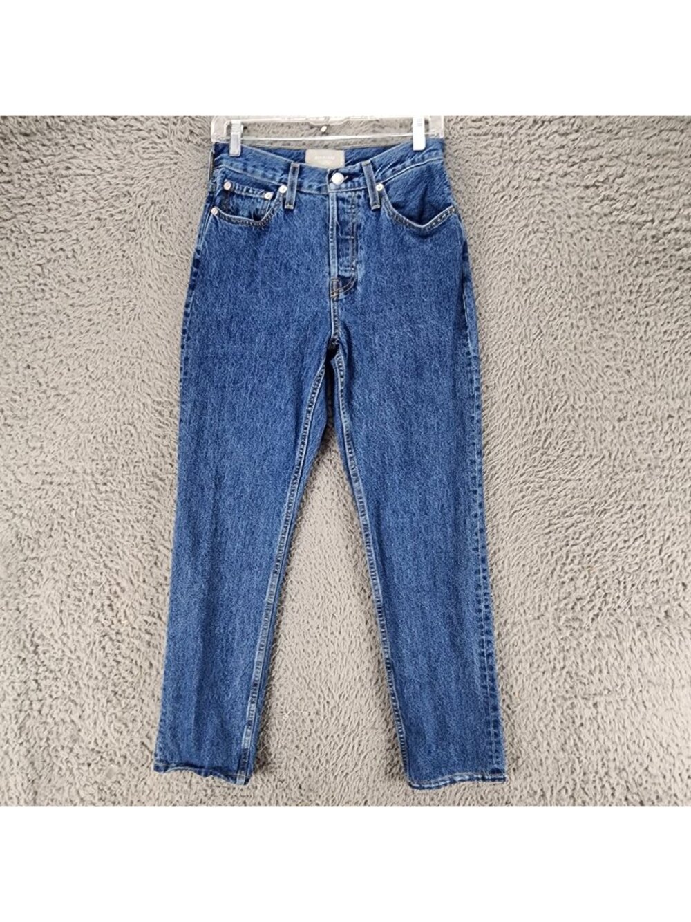 Everlane Jeans Womens 26 Blue Stretch High Rise Button Fly 90s Cheeky